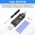 thumbnail image 4 of Protocolo Dual Type-C Type-A M.2 NVME PCIe NGFF USB3.1 GEN2 10Gbps M2 SSD Tarjeta Adaptadora de Carcasa Compatible con SSD 2230/2242, 4 of 5