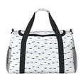 thumbnail image 1 of Fotbe Cute Shark Bolsa de Viaje con Estampado, Bolsa de Fin de Semana para Mujer con Compartimento para Zapatos, Bolsa de Gimnasio con Bolsillo Húmedo, 1 of 7