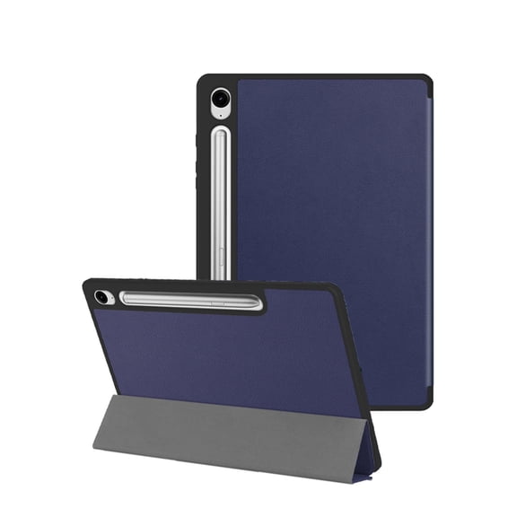 Trifold Stand Tablet Case for Samsung Galaxy Tab S10 FE 10.9", PU Leather Shockproof Cover-Blue