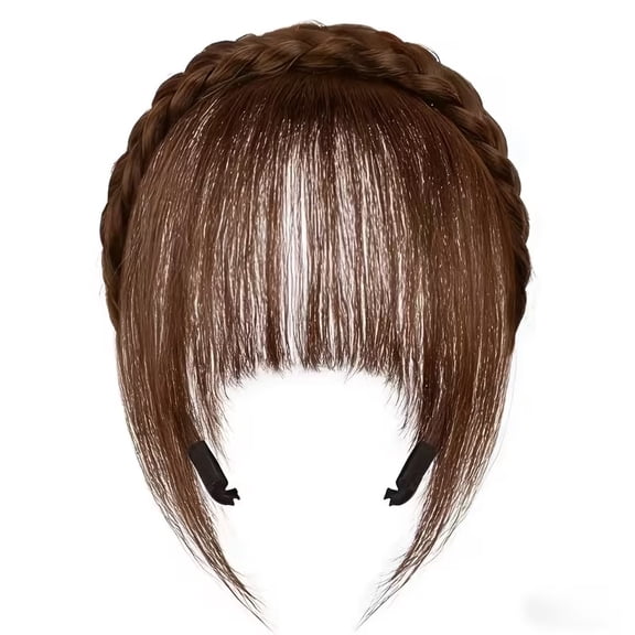 Styling Bangs Braid Headband - Herringbone braided wig headband enhances the skull and sideburns, suitable for daily wear and special occasions