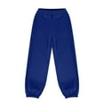 thumbnail image 5 of SERTG Big Kids Solid Color Fashion Activewear Pants Casual Fall Winter Soft Elastic Waist Sweatpants for Boys and Girls 5-15 Years(Blue#1,9 Years), 5 of 5