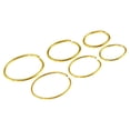 thumbnail image 4 of Package of 6 Gold IP or Surgical  Nose Ring or Cartilage Hoop 3 (20G) and 3 (22G, 4 of 9