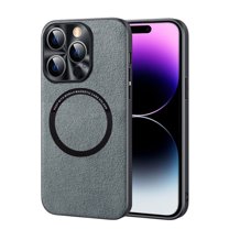 Dteck for iPhone 13 Pro Max 6.7" Magnetic Case, Flexible TPU Anti-Fingerprint Case with Wireless Charging Heavy Duty Full Body Protective Case for 13 Pro Max Women Men, Gray