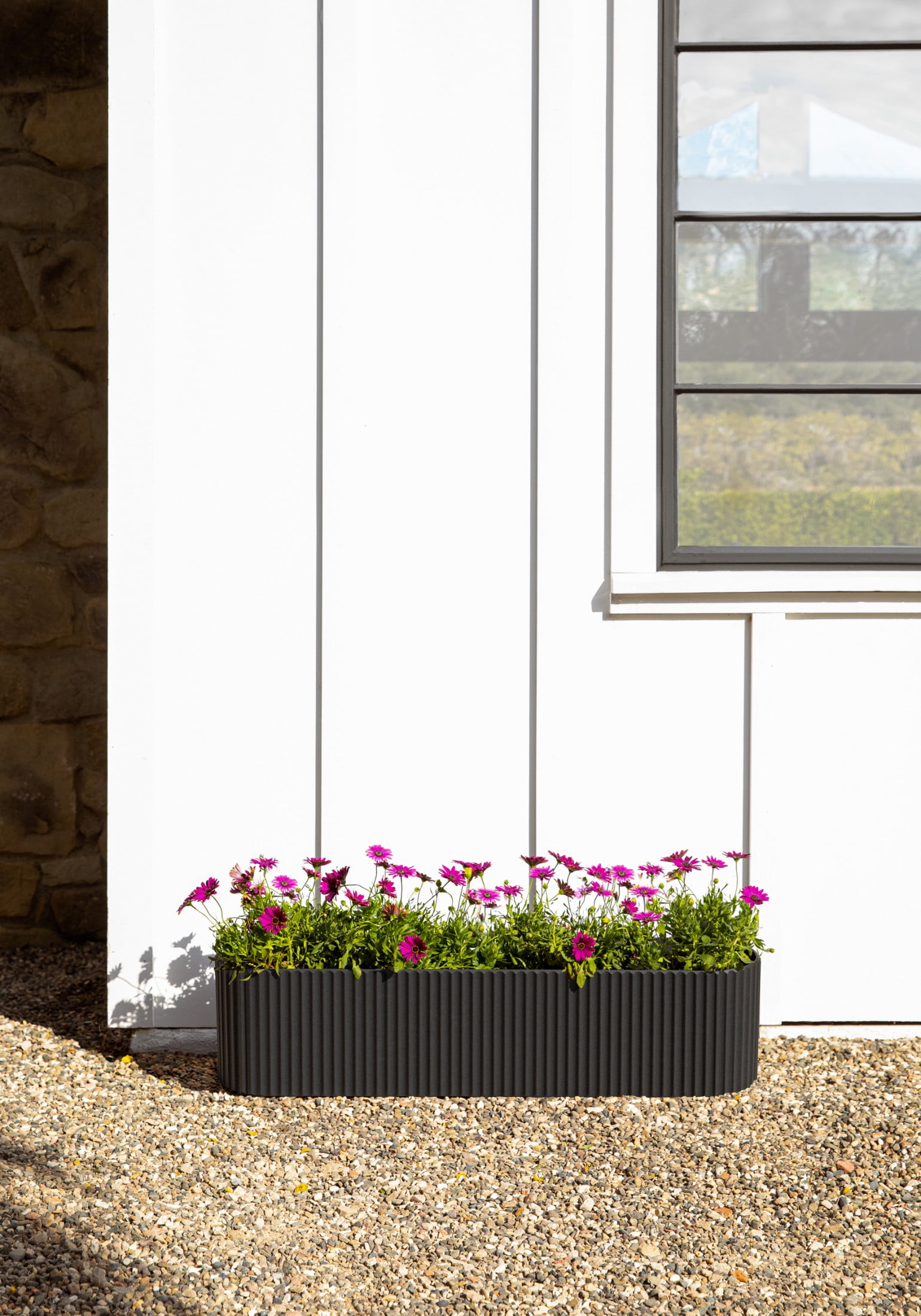 Veradek Demi Series Window Box 36" Plastic-Stone Planter - (Black/1 Pack)