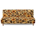 thumbnail image 2 of SCRAWLGOD Sunflower Leopard Print Sofa Cover Without Armrest for Pets Anti Slip Leakproof Sofa Slipcover Washable Dustproof Couch Cover for 3 Cushion Couch, 2 of 9