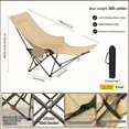 thumbnail image 4 of LEEYNEER 1pc Portable Folding Moon Chair with Stainless Steel Frame  3-Level Adjustable Recliner & Removable Footrest - Lightweight Compact Foldable Design for Camping  Backyard  Outdoor, 4 of 6