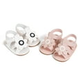 thumbnail image 3 of Meckior Baby Girl Sandals Infant Summer Soft Sole Shoe Open Toe Crib Shoes for First Walking 0-18 Months, 3 of 9