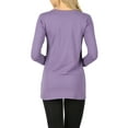 thumbnail image 3 of Zenana Women & Plus Basic Round Crew Neck Long Sleeve Stretch Cotton Spandex T-Shirts, 3 of 4