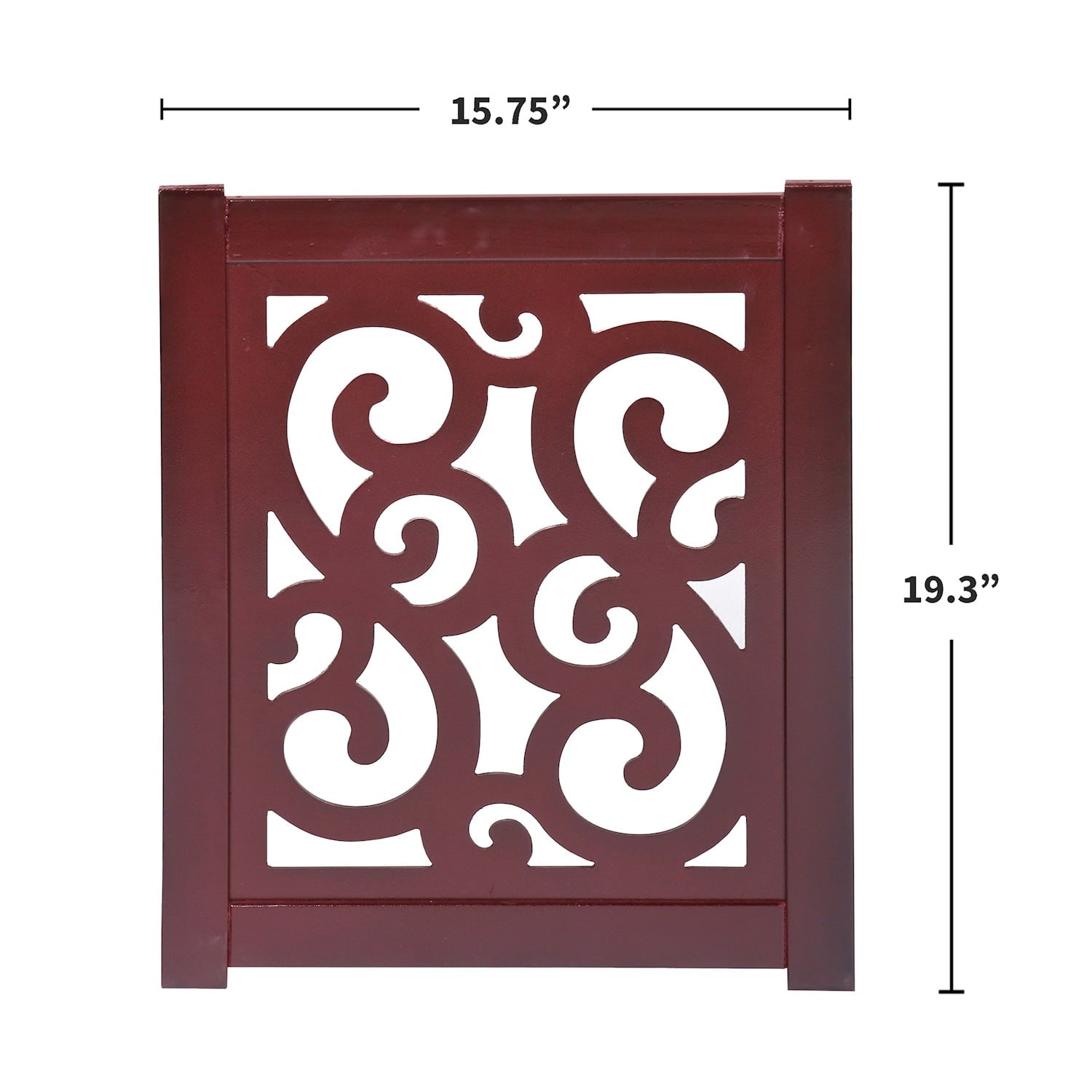 HOME DISTRICT Dog Gate Freestanding Pet Gate 4-Panel & 3 Panel Pet Gate for Dogs Folding Dog Gate Quadfold & Trifold Pet Gate for Small Dogs Decorative Pet Gate for Dogs Indoor, Mahogany Scroll 47x19"