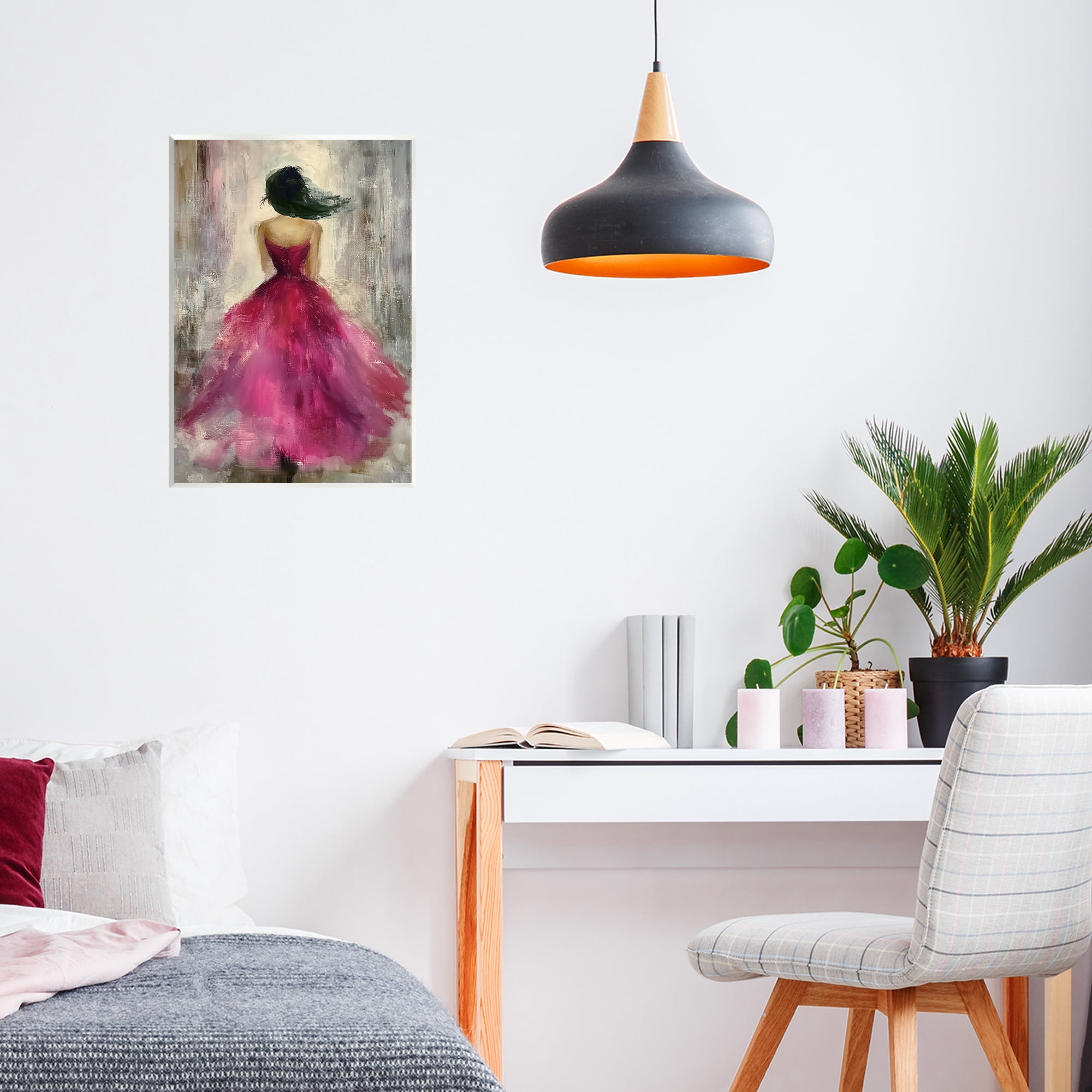 After Midnight Girl in Gown Wall Plaque Art, design by Annabelle Hall
