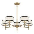 thumbnail image 5 of Trade Winds Andrew 5-Light Chandelier in Natural Brass, 5 of 6