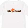 thumbnail image 4 of Inktastic Cleveland Heart Solid Orange Boys or Girls Long Sleeve Toddler T-Shirt, 4 of 5