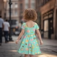 thumbnail image 5 of Grblisyd Girls Dresses Summer Short Sleeve Kids A Line Cute Cartoon Sundresses with Pockets for Casual 3-12 Y, 5 of 6