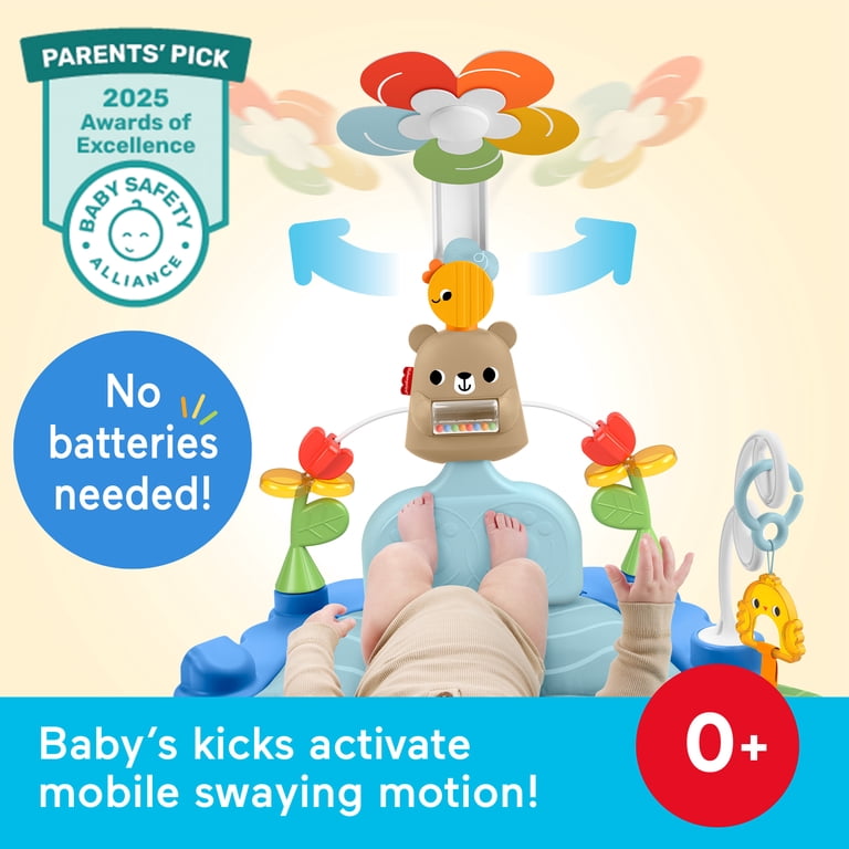 Fisher-Price 3-in-1 Kick & Sway Activity Gym, Baby Play Mat
