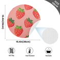 thumbnail image 2 of Ryvnso Strawberry Pattern Round Plate Mats Dining Table Placemat Set of 4 for Holiday Decoration, 2 of 7
