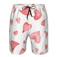 thumbnail image 4 of Kll Pink Hearts Men'S Casual Summer Beach Shorts Hawaiian Shorts With Pockets-Large, 4 of 9