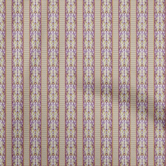 oneOone Cotton Cambric Purple Fabric Asian Block Fabric For Sewing Printed Craft Fabric By The Yard 56 Inch Wide