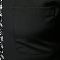 thumbnail image 5 of Dress Shirts for Men Long Sleeve Fitted Button Down Collared Blouses with Floral Print Business Casual Outfits (L, Black), 5 of 7