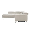 thumbnail image 4 of Lexicon Bienvenue Textured Fabric 2-Piece Power Reclining Sectional in Beige, 4 of 8