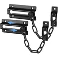 thumbnail image 1 of Cerradura de cadena para puerta, paquete de 2 cerraduras de puerta de acero inoxidable con 12 tornillos, cerraduras de cadena engrosadas de primera calidad y resistentes para puerta interior, pes, 1 of 5