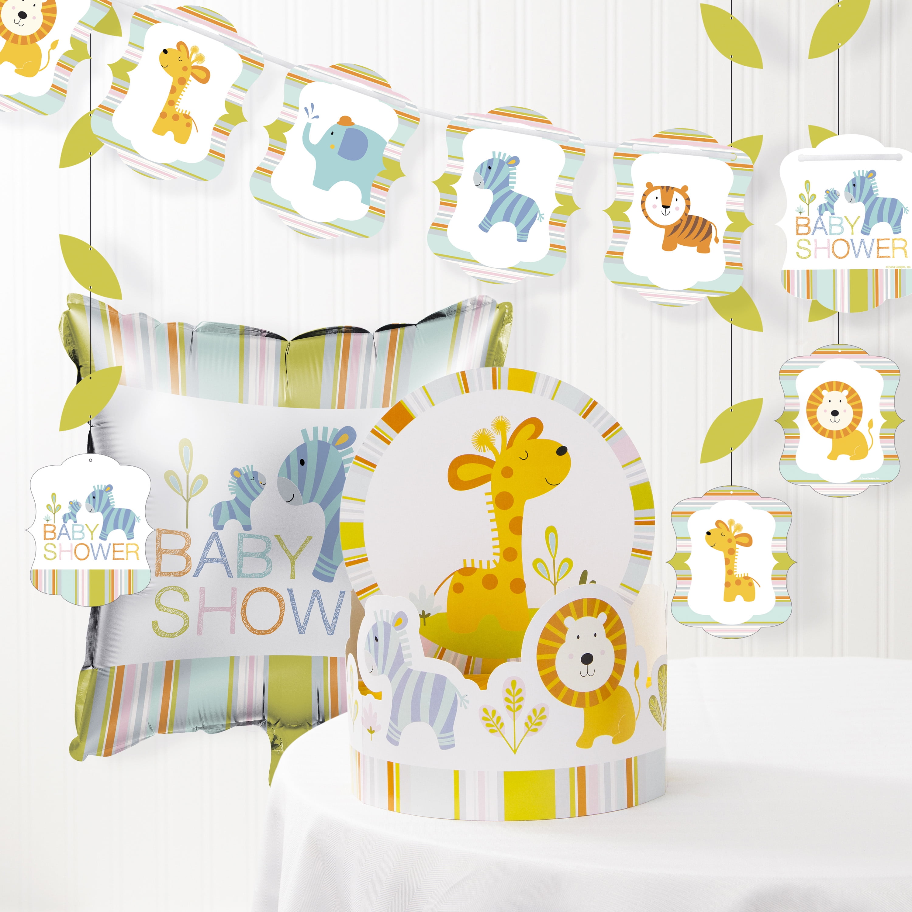 Happi Jungle Baby Shower Decorations Kit Walmart Com