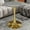 Gold#26, variant on Dining Tables Marble-Top Round Side Table with Tapered Pedestal Base, Ideal for Living Room, Modern Minimalist Design,Modern Dining Tables