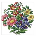 thumbnail image 3 of Kit de bordado de punto de cruz contado con flores, hecho a mano, 11 ct, 14 ct 28 x 28cm 14CT, 3 of 9