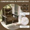 thumbnail image 3 of Kimunuk Outdoor Chair Cushions Set of 2, 42 x 21 x 5 in Non Slip Porch Swing Cushion Seat Back Cushions with Ties for Indoor Patio Rocking Chair, Chocolate, 3 of 8