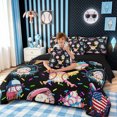 thumbnail image 3 of meiyoeat Cute Baseball US Flag Full Size Bedding Sets for Boys, Sprinkle Ice Cream Drip Full Size Bed in a Bag, Black Reversible, 7pcs, 3 of 6