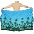thumbnail image 4 of HAPPY BAY Men's Pareo Swim Trunk Vacation Sarong Beach Wrap One Size Blue-AA1000 Summer Vacation Party, 4 of 4