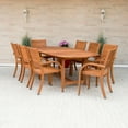 thumbnail image 2 of Amazonia Arizona 9-Piece Eucalyptus Extendable Oval Patio Dining Set, 2 of 14