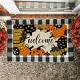 thumbnail image 2 of Halloween Door Mat,Halloween Jack-O-Lantern Pumpkin Outdoor Mats for Front Door,Halloween Indoor Entrance Non-Slip Doormat Entryway Welcome Rubber Mats for Front Porch Decor 30" x 17", 2 of 6