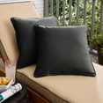 thumbnail image 2 of Sunbrella  Canvas Black Corded Indoor/ Outdoor Pillow Set (Set of 2) 18 in x 18 in, 2 of 5