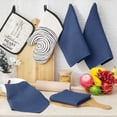 thumbnail image 4 of Smiry 100% Cotton Waffle Weave Kitchen Dish Cloths, Ultra Soft Absorbent Quick Drying Dish Towels, 12x12 Inches, 6-Pack, Navy Blue, 4 of 7