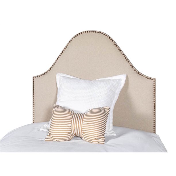 Bella Twin Dorm and Kids Upholstered Headboard in Crawford Linen