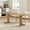 Natural, variant on 71" Large Dining Table for 6, Farmhouse Kitchen Table with Padded Top and Unique V-Shaped Feet, Rectangular Wooden Dining Table for 8 People for Home, Dining Room, Kitchen, Office, Oak