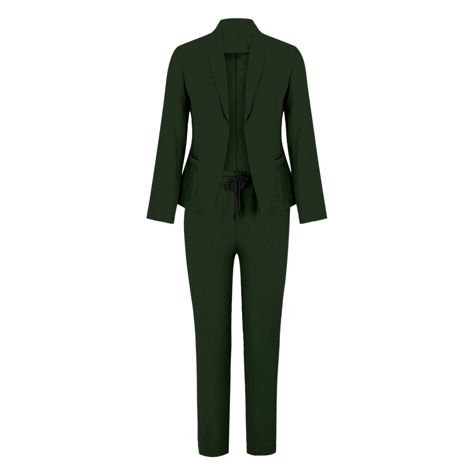 Womens Elegant Solid Color Vertical Lines Jumpsuit Suit Long