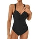 thumbnail image 1 of Gibobby Trajes de Baño Mujer Completos 1 UNIDS Mujeres Sexy Color Sólido Traje de Baño Mujer Monokini Traje de Baño Mujer Sexy Color Sólido Monokini Traj(Negro,CH), 1 of 5