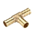 thumbnail image 3 of Conector en T de manguera con espiga de latón Uxcell, accesorio de manguera con espiga de 12mm, 3 of 3