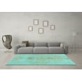thumbnail image 3 of Ahgly Company Indoor Round Abstract Light Blue Modern Area Rugs, 6' Round, 3 of 4