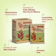 (3 pack) Nisha Nature Mate Natural Henna Based Hair Color dye, Natural Brown, 3.17 oz