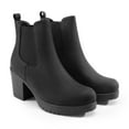 thumbnail image 3 of BURUDANI Women Fall Chunky-Heel Chelsea Ankle Booties Slip-On Elastic High-Heeled Boots, 3 of 4