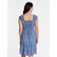 thumbnail image 3 of Time and Tru Women’s Empire Waist Mini Dress, Sizes XS-XXXL, 3 of 5