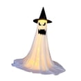 thumbnail image 4 of Fantasma de tela blanca iluminado para decoración de Halloween, ideal para interiores y exteriores. Estilo C, 4 of 9
