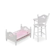 thumbnail image 5 of Juego De Cama Y Trona English Country Doll Con Ropa De Cama Chevron - Blanco/Rosa, 5 of 5