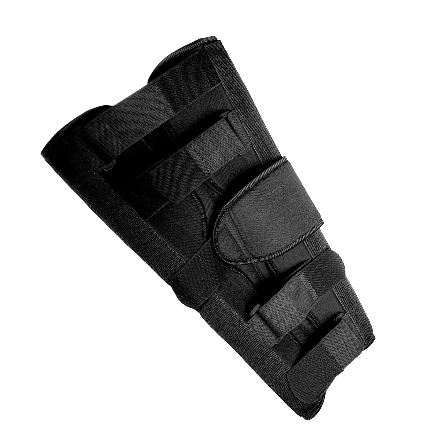 Wonder Care Knee Immobilizer Brace for Knee support for dislocation injuries ligament tear wraparound knee stabilizer splint for men & women (19” long) Black-S