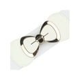 thumbnail image 2 of INSPIRE CHIC Women's Belt Bow Buckle Elastic Waist Seal Belts Fashion Versatile for Dresses Blouse 70x6cm/27.6x2.4" White, 2 of 6