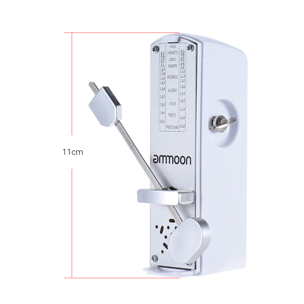 ammoon Portable Mini Mechanical Metronome Universal Metronome 11cm Height for Piano Guitar
