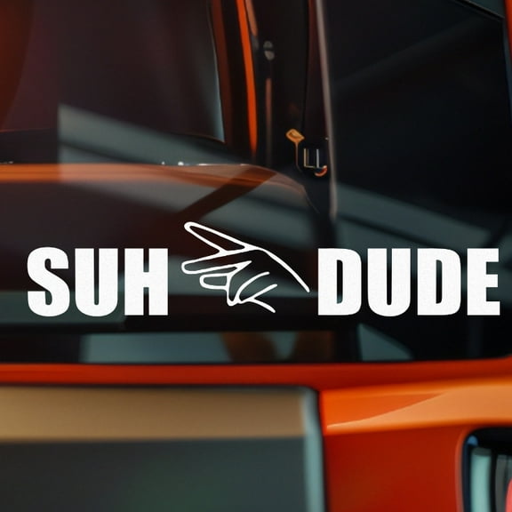 Suh Dude meme Vinyl Decal Sticker Bumper Window Laptop 8x1.6" White
