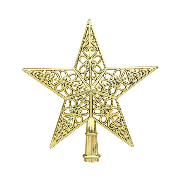 jovati Christmas Tree with Decorations and Lights Christmas Tree Top Decoration Five-Pointed Star Three-Dimensional Hollow Star for Christmas Tree Top with Light Star on Top of Christmas Tree